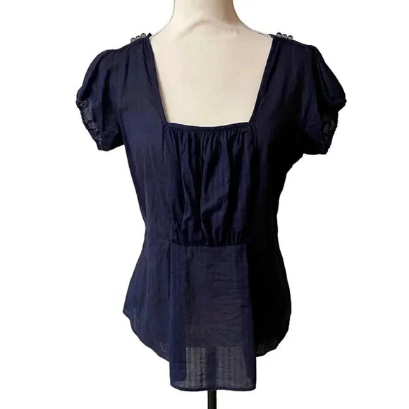 Marc by Marc Jacobs navy short-sleeve striped top - Picture 1 of 12